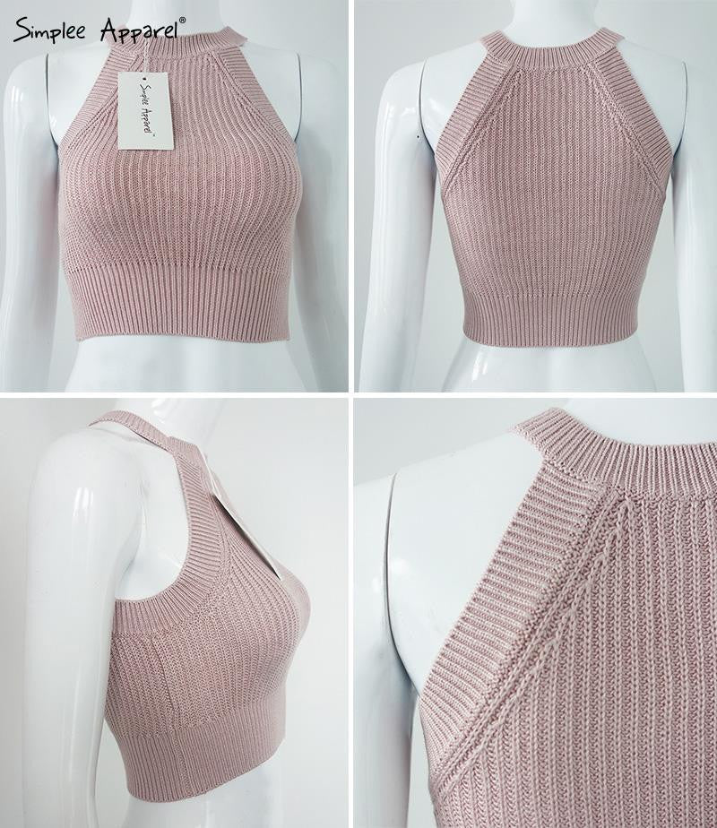 Brandy Melville Simple Apparel  off shoulder knitted bustier crop top Women