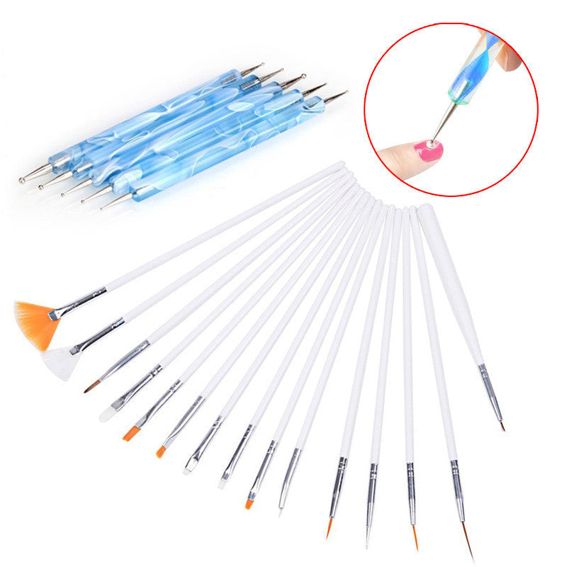 Set of Nail Art Design Painting Tool Pen Polish Brush Set Kit Professional Nail Brushes Styling Nail Art Tools