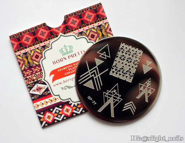 BORN PRETTY Negative Space Nail Art Stamping Stamp Template Image Plates Cool Triangle Nail Stamp Plate