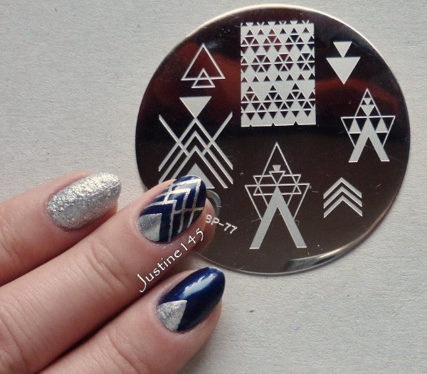 BORN PRETTY Negative Space Nail Art Stamping Stamp Template Image Plates Cool Triangle Nail Stamp Plate