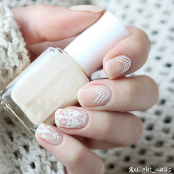 BORN PRETTY Negative Space Nail Art Stamping Stamp Template Image Plates Cool Triangle Nail Stamp Plate