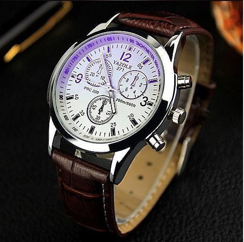 Yazole Men watch Luxury Brand Watches Quartz Clock Fashion Leather belts Watch Cheap Sports wristwatch relogio male