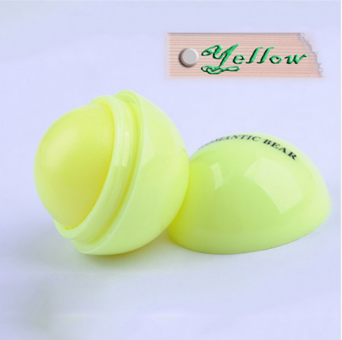 Ball Lip Balm Lipstick,Organic Ingredients Lip Protector Sweet Taste Fruit Embellish Lip Ball Makeup Lipstick Gloss
