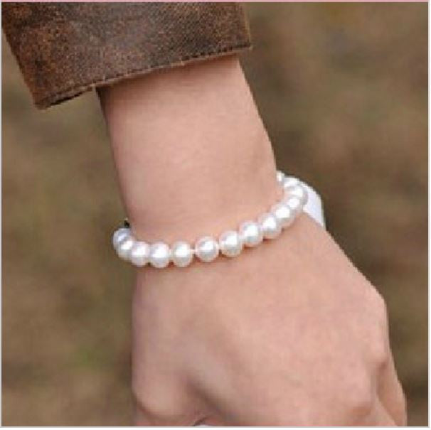 Fashion classic black white Simulated-pearl bracelets for women