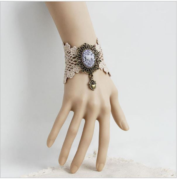 Vintage lace bracelets & bangles bridesmaid wrist handmade Bracelets
