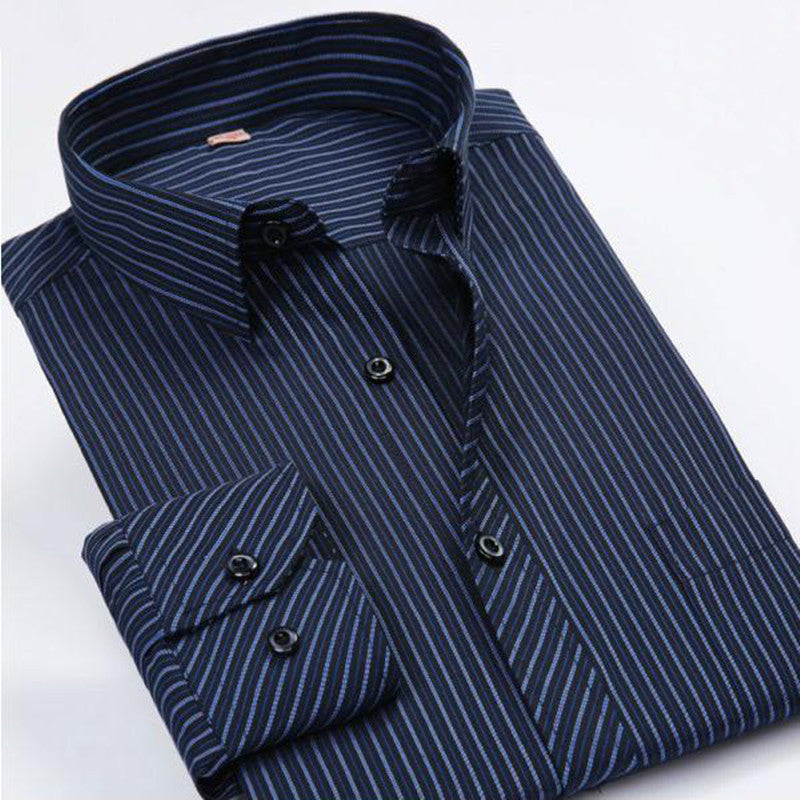Fashion New 2016 Men Shirts Male Striped Formal Dress Shirt Long Sleeve Mens Brand Casual Shirts Plus Big Size US Size 5XL 6XL