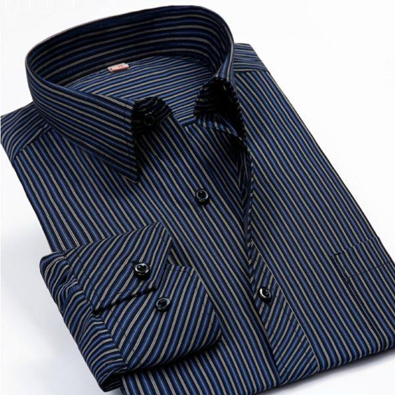 Fashion New 2016 Men Shirts Male Striped Formal Dress Shirt Long Sleeve Mens Brand Casual Shirts Plus Big Size US Size 5XL 6XL