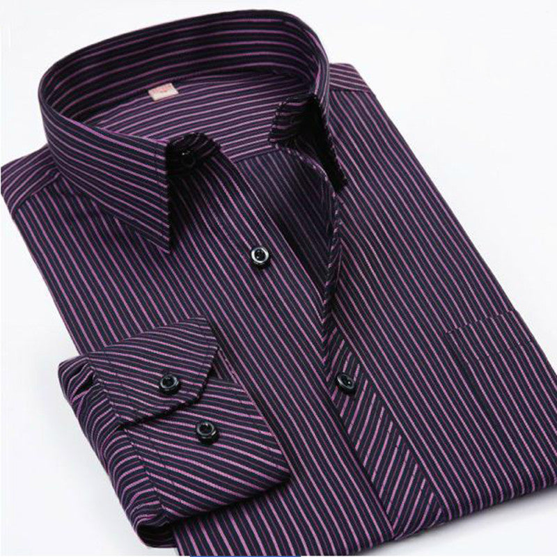 Fashion New 2016 Men Shirts Male Striped Formal Dress Shirt Long Sleeve Mens Brand Casual Shirts Plus Big Size US Size 5XL 6XL