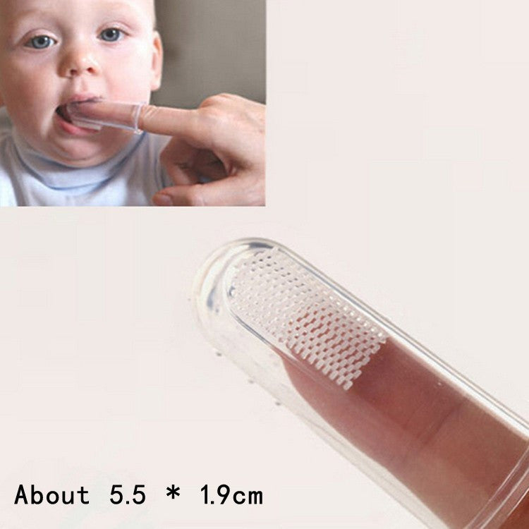 Children Teeth Clear Massage Soft Silicone Baby Finger Toothbrush