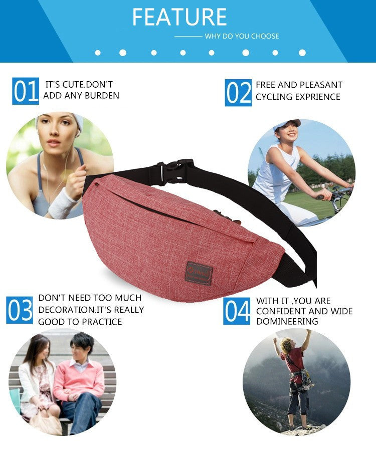 Multifunctional Fanny Bag Casual Waist Pack Bag Suit for Outside Seven Colors Running bag Unisex Phone Belt Bag Coin Purse