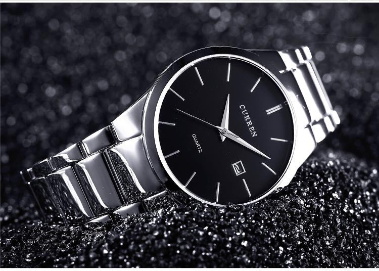 CURREN Luxury Brand Full Stainless Steel Analog Display Date Men's Quartz Watch