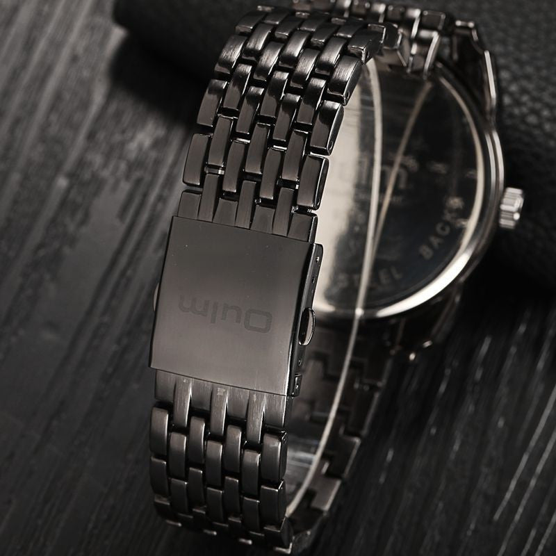 Oulm Luxury Brand Men Full Steel Watch Golden Antique Military Wristwatch