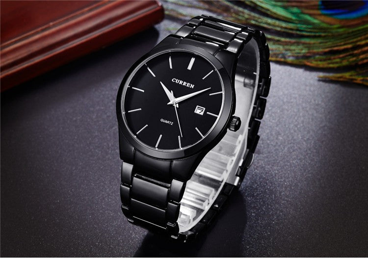 CURREN Luxury Brand Full Stainless Steel Analog Display Date Men's Quartz Watch