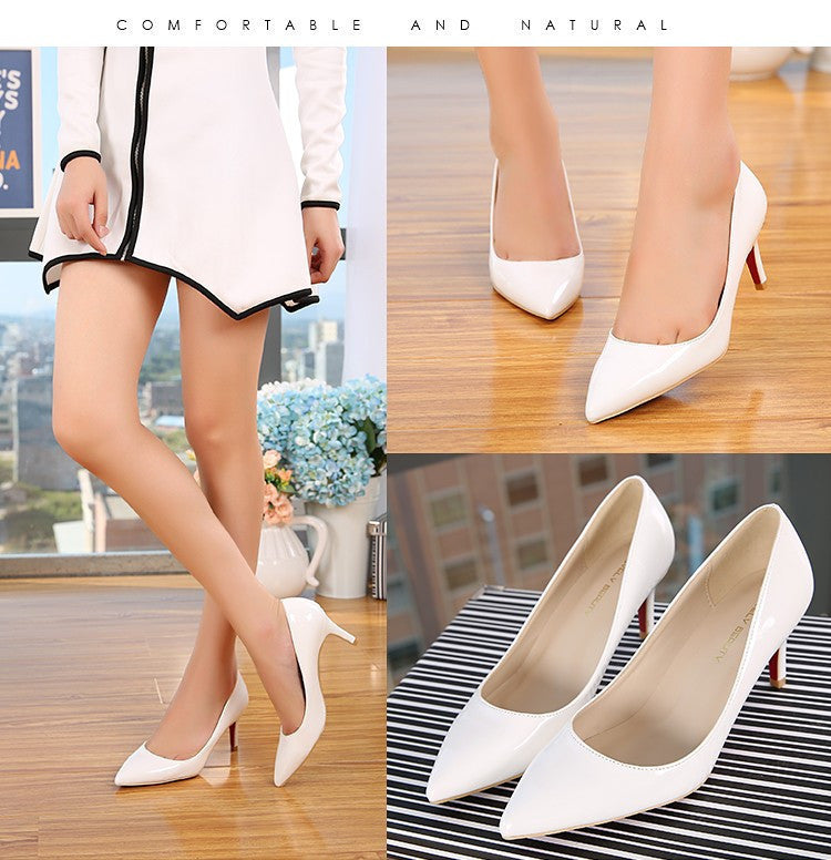 Women's Pumps 7cm Low Heels Comfortable Pointed Toe Ladies Work Pumps