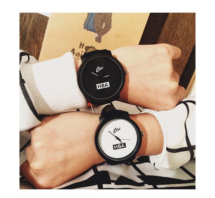 Fashion Brand HBA Leather Strap Unisex Watches Men Quartz Women Dress Watch Sports Military Relojes Geneva Wristwatch