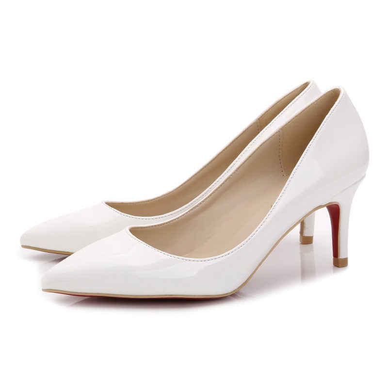 Women's Pumps 7cm Low Heels Comfortable Pointed Toe Ladies Work Pumps