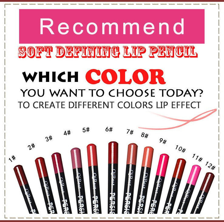 12pcs/lot 15CM 12Colors/Set Waterproof Lip Liner Pencil Women's Professional Long Lasting Lipliner Lips Makeup Tools