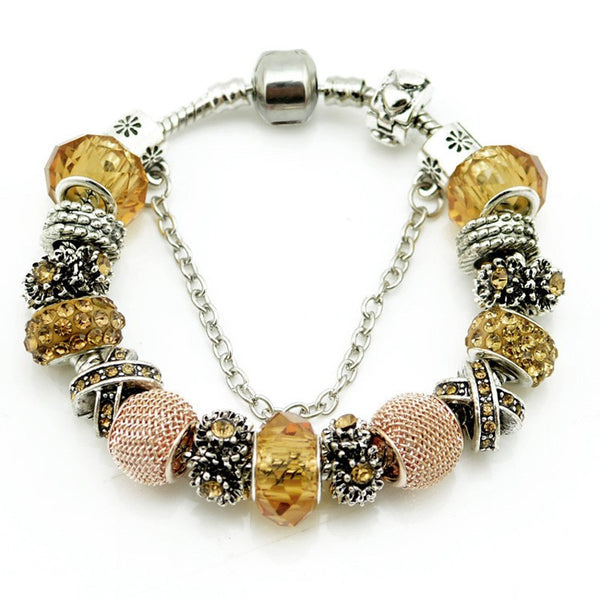 Summer Style Butterfly Murano Charms Crystal Bracelets & Bangles
