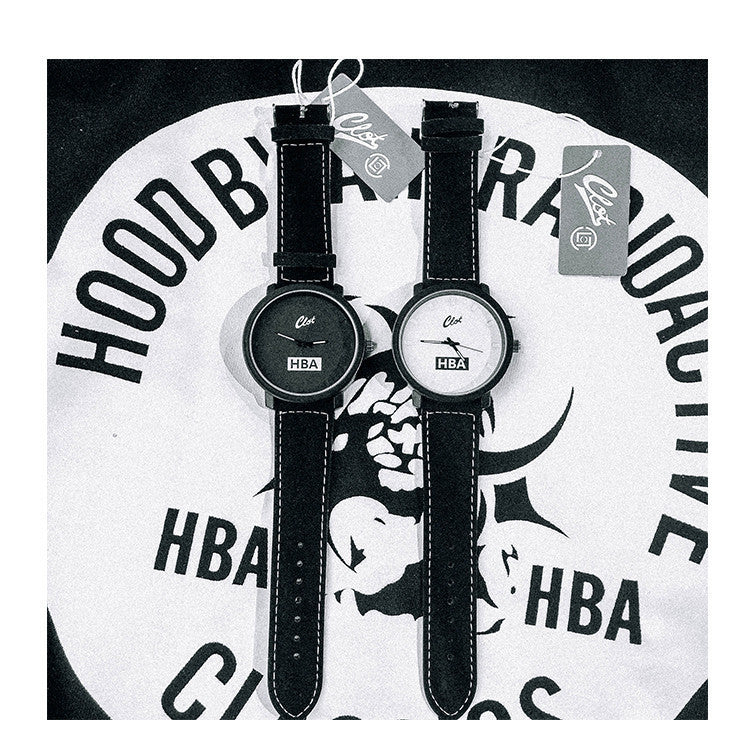 Fashion Brand HBA Leather Strap Unisex Watches Men Quartz Women Dress Watch Sports Military Relojes Geneva Wristwatch