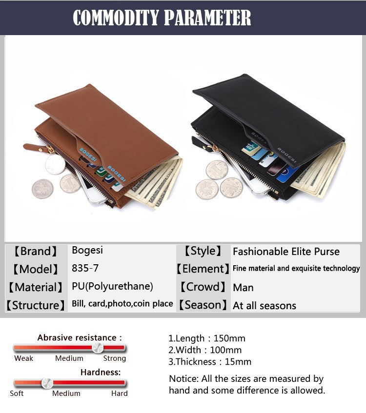 with Coin Bag zipper new 2016 men wallets famous brand mens wallet male money purses Wallets New Design Top Men Wallet