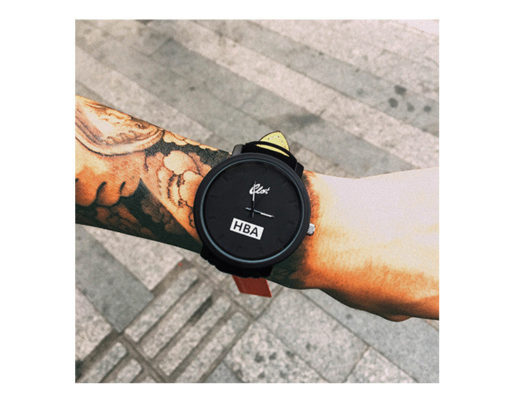 Fashion Brand HBA Leather Strap Unisex Watches Men Quartz Women Dress Watch Sports Military Relojes Geneva Wristwatch