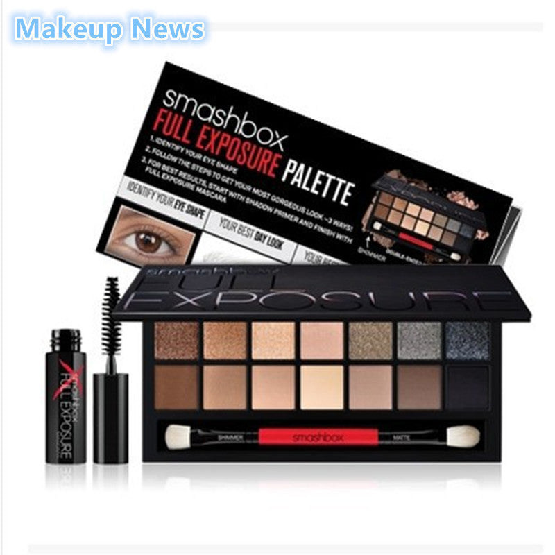 SmashBoxes Full Exposure & Double Exposure Palette 12 14 colors Eyeshadow set with Brush