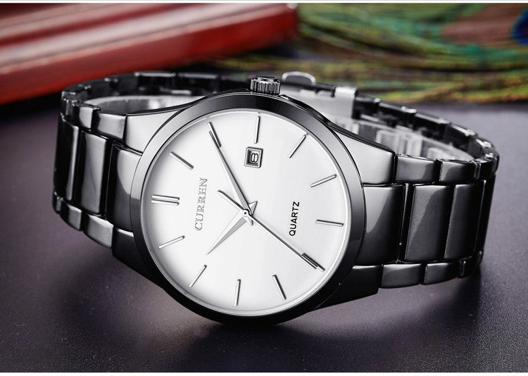 CURREN Luxury Brand Full Stainless Steel Analog Display Date Men's Quartz Watch