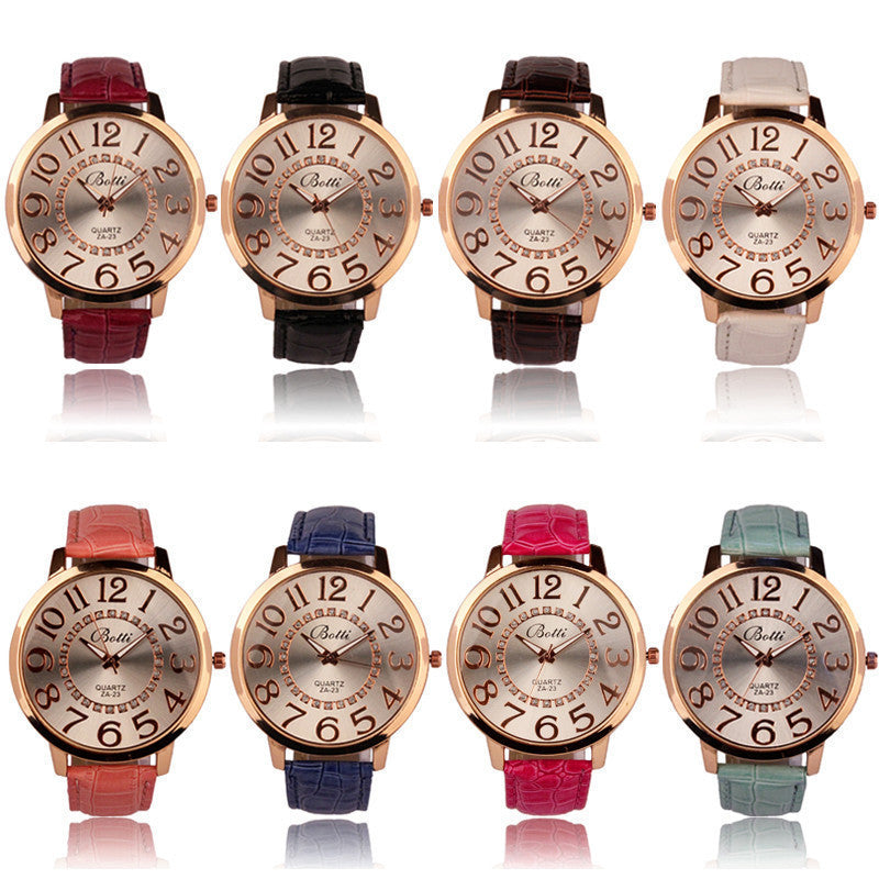 Womens Watches Brand Luxury Leather Quartz Dress Watch Cheap Clock Women Royal Gold Crystal Retro Bracelet Watches