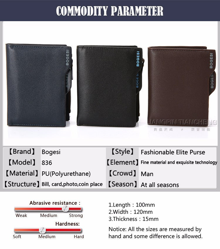 with Coin Bag zipper new 2016 men wallets famous brand mens wallet male money purses Wallets New Design Top Men Wallet