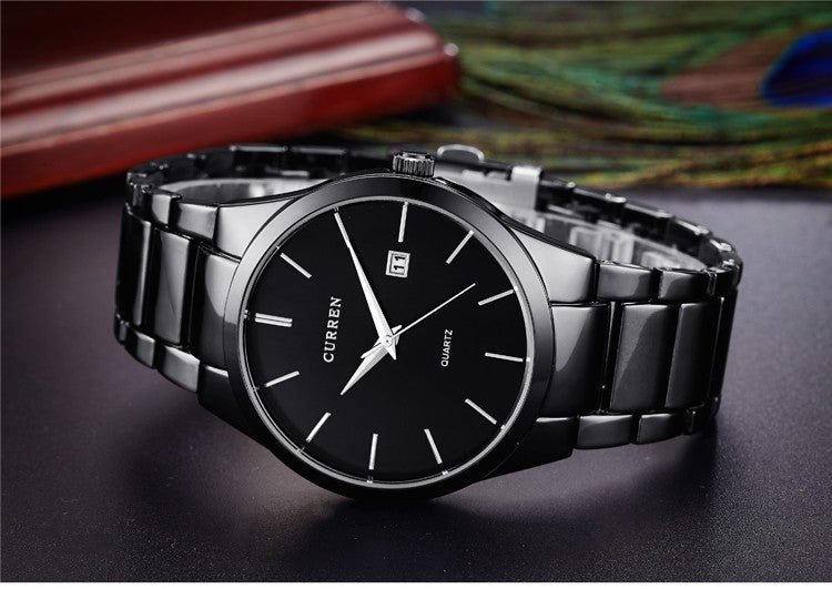 CURREN Luxury Brand Full Stainless Steel Analog Display Date Men's Quartz Watch