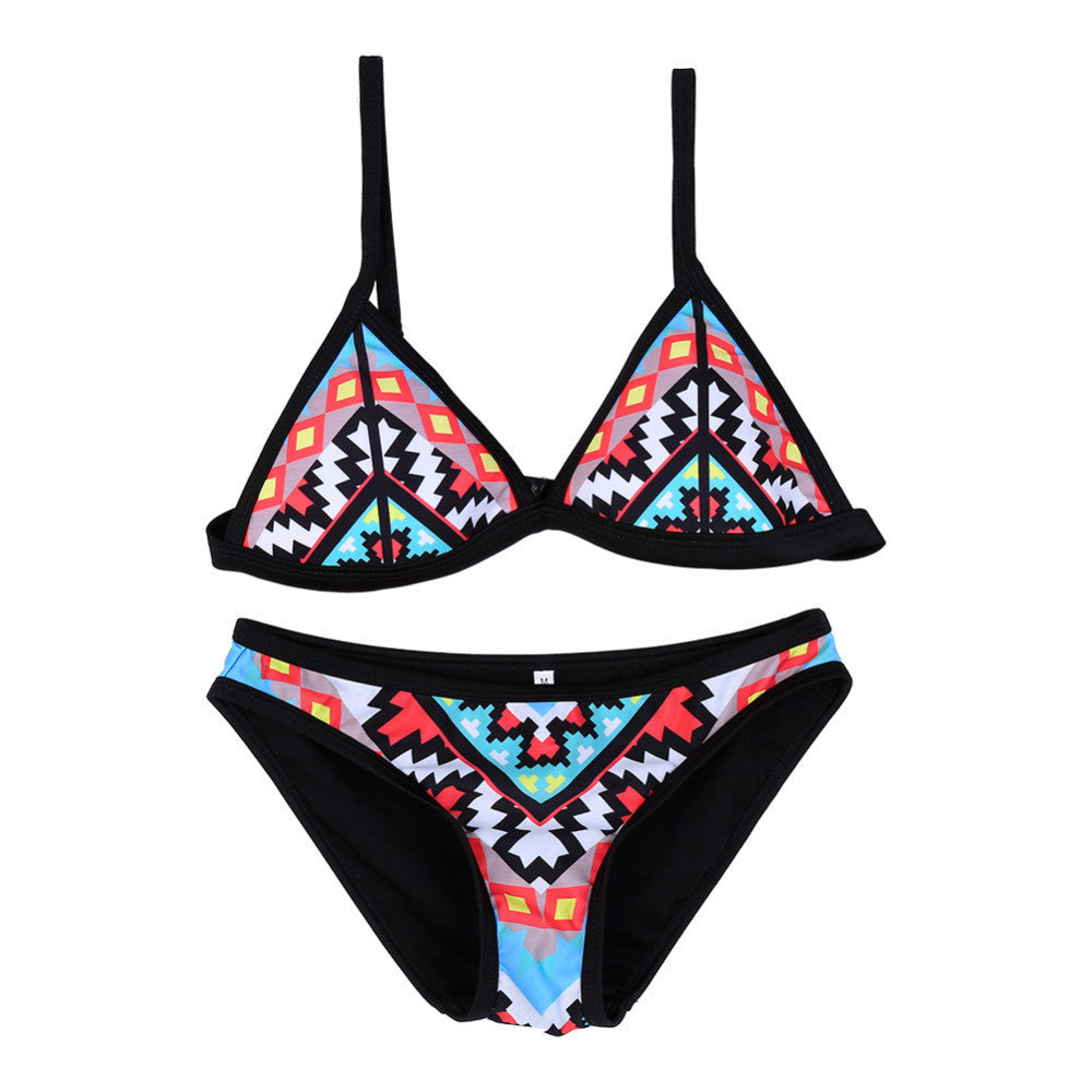 Hot Sale Women Bikinis Set Sexy Swimsuit Split Bathing Digital Printing Floral Swimwear Fashion Girl Lady Bikini Bandage Suit