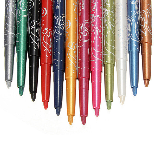 Colors Eyeliner Eyebrow Glitter Shadow Lip Eye Liner Pencil Pen