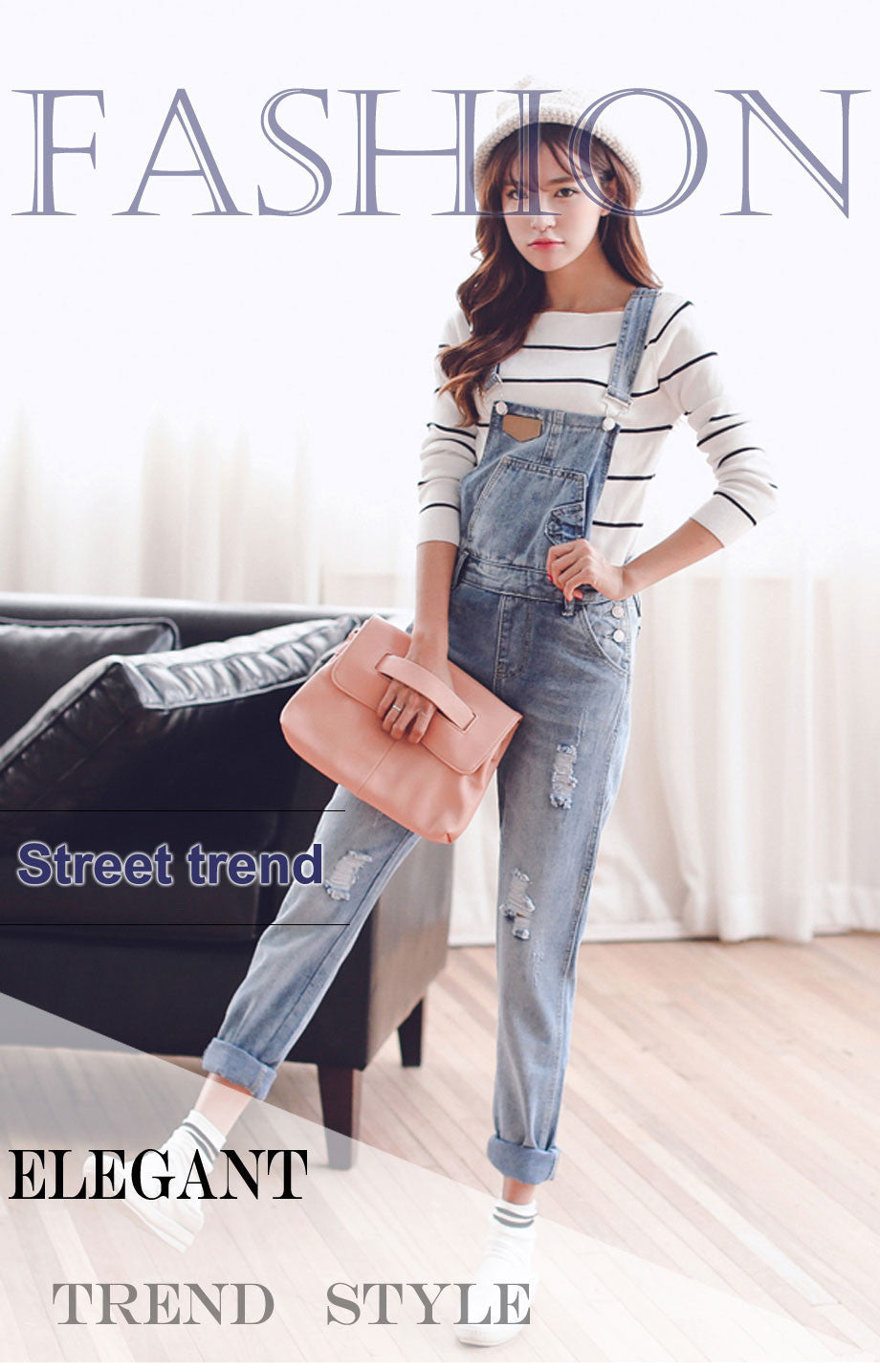 TC Womens Jumpsuit Denim Overalls 2016 Spring Autumn Casual Ripped Hole Loose Pants Ripped Pockets Jeans Coverall XL 2XL