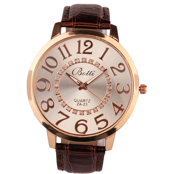 Womens Watches Brand Luxury Leather Quartz Dress Watch Cheap Clock Women Royal Gold Crystal Retro Bracelet Watches
