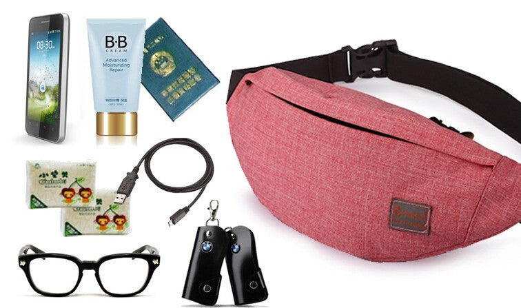 Multifunctional Fanny Bag Casual Waist Pack Bag Suit for Outside Seven Colors Running bag Unisex Phone Belt Bag Coin Purse