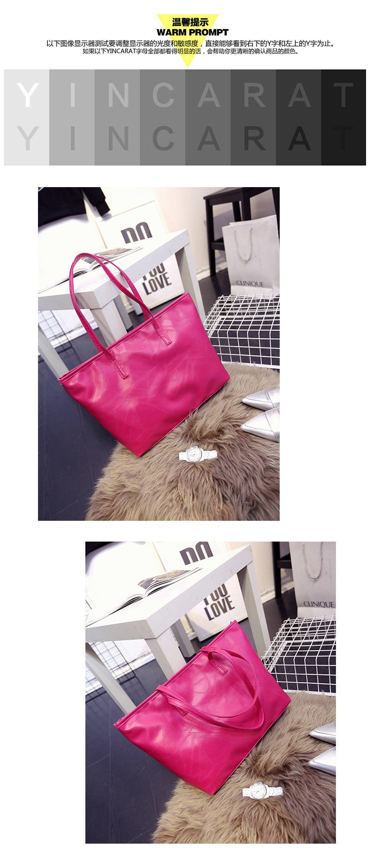 MICHAEL Contracted Designer PU Leather Tote Bag