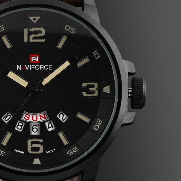 2016 New Brand Fashion Men Sports Watches Men's Quartz Hour Date Clock Man Leather Strap Military Army Waterproof Wrist watch