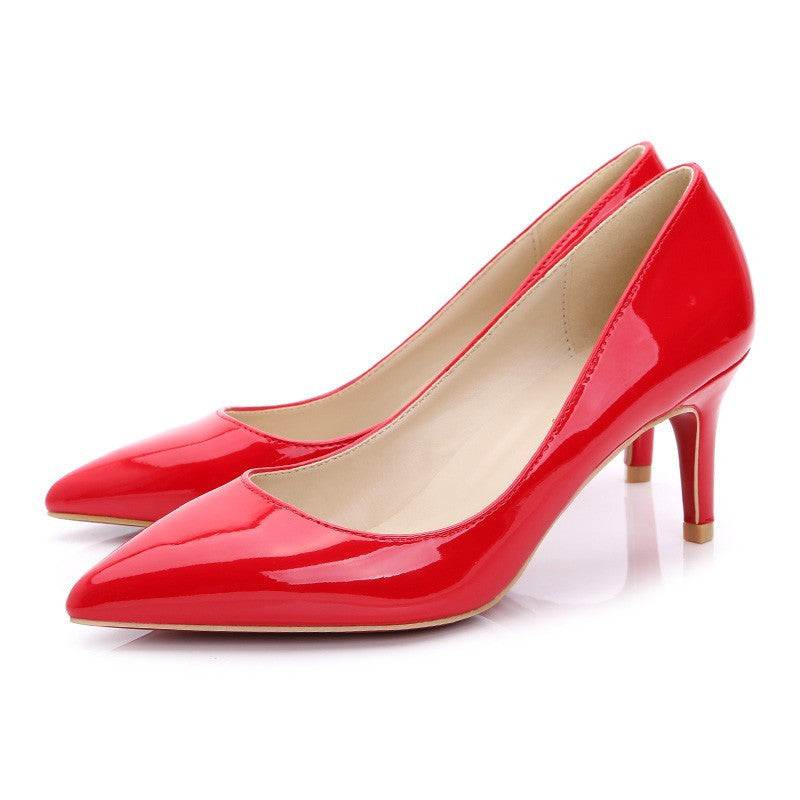 Women's Pumps 7cm Low Heels Comfortable Pointed Toe Ladies Work Pumps