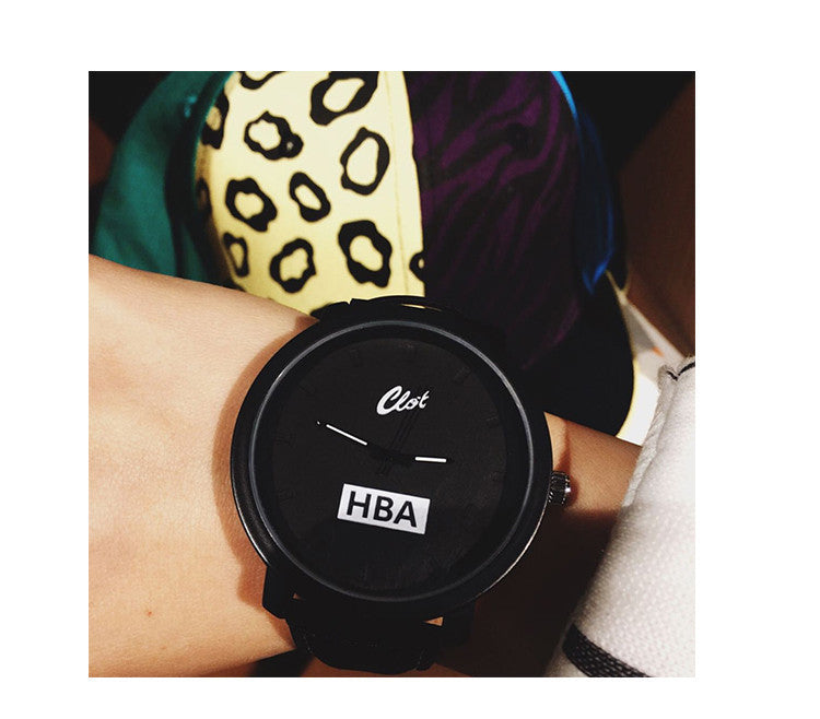 Fashion Brand HBA Leather Strap Unisex Watches Men Quartz Women Dress Watch Sports Military Relojes Geneva Wristwatch