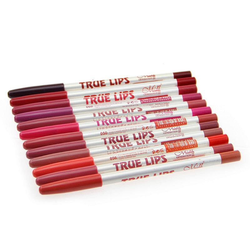 12pcs/lot 15CM 12Colors/Set Waterproof Lip Liner Pencil Women's Professional Long Lasting Lipliner Lips Makeup Tools