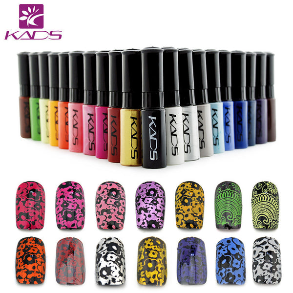 KADS Stamp polish 1 Bottle/LOT Nail Polish & stamp polish nail art pen 21 color Optional 10ml