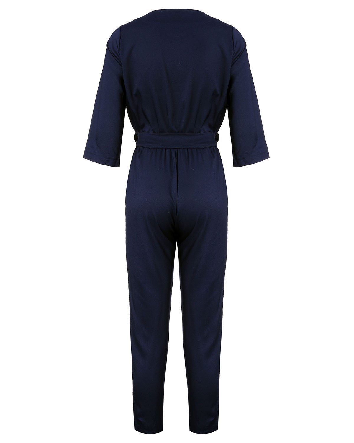 New Arrival Women Jumpsuits 2016 Spring Autumn Bodysuit Half Sleeve V Neck Casual Style Elegant Ladies Long Romper Overalls