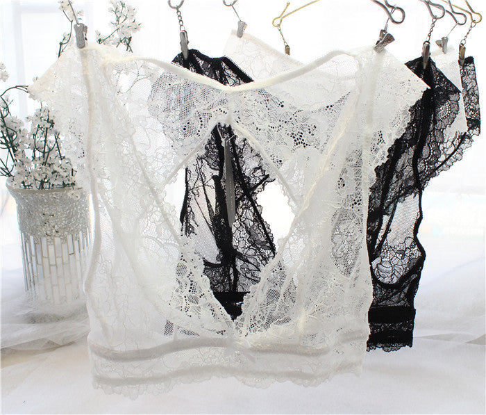 Victoria underwear for women sexy bra set lace thin see through bras wireless U.S back plunge bra and panty set soutien gorge