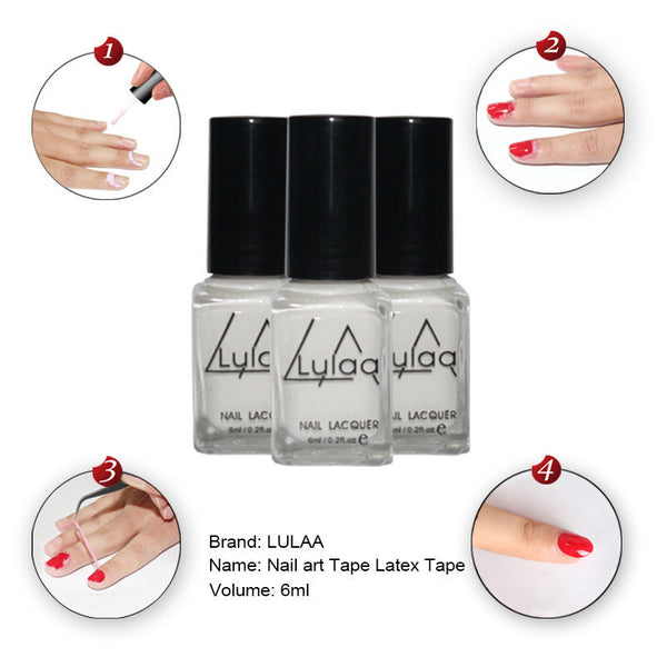 Whitenail art Tape Latex Tape & finger skin protected liquid Palisade Easy clean Base Coat care nail polish