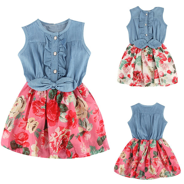 Flower Girls Kids Baby Summer Princess Dress Party Pageant Tutu Skirt Dresses