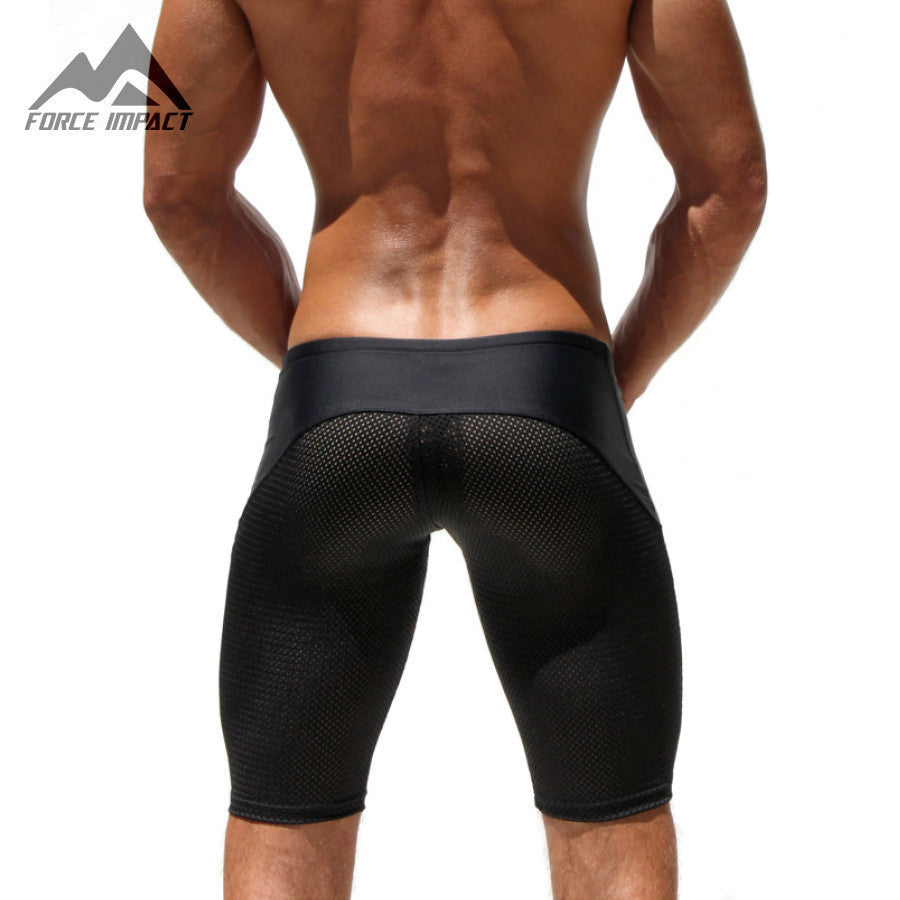 AQUX Athletic Men's Sport Tight Shorts Casual Leisure Summer Fitted Gym Men Workout Skinny Running Yoga Fight Short for man AQ11