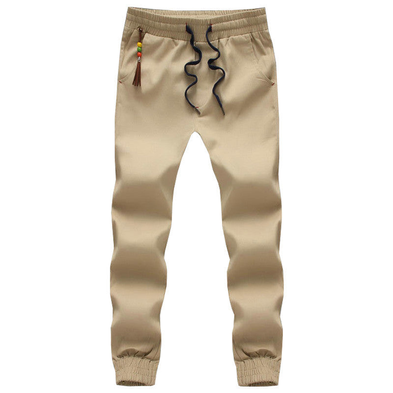 Hot Selling 2016 Spring Autumn Mens Joggers Pants Casual Solid Ankle-tied Youths Men Trousers Kids Pants(Asian Size)