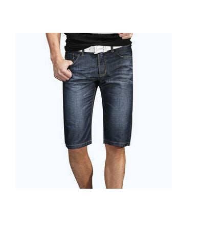 2016 summer thin denim trousers male straight denim shorts jean men plus size short jeans knee-length pants brand casual jeans