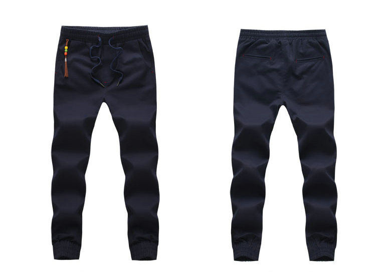Hot Selling 2016 Spring Autumn Mens Joggers Pants Casual Solid Ankle-tied Youths Men Trousers Kids Pants(Asian Size)