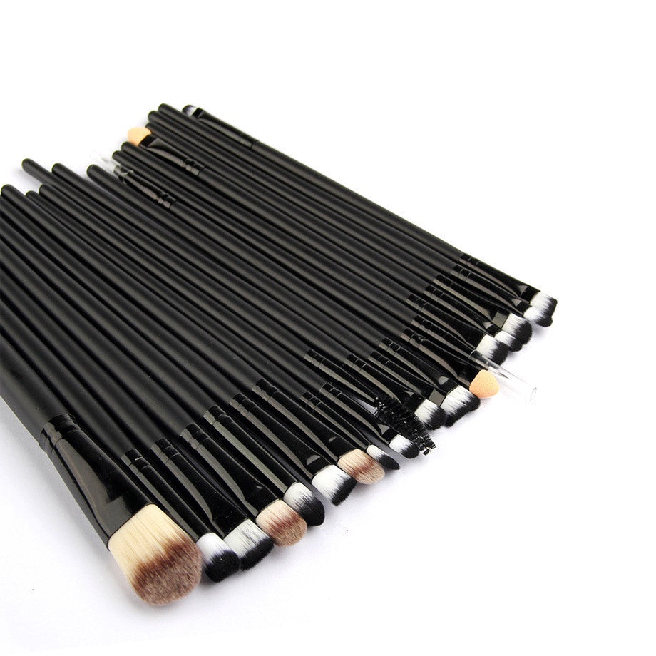 20 Pcs Makeup Brushes Set Powder Blush Foundation Eyeshadow Eyeliner Lip Black Cosmetic Brush Kit Beauty Tools Maquiagem